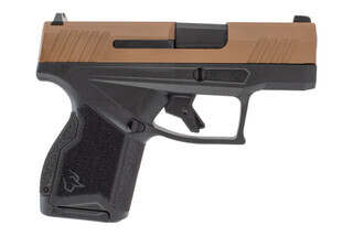 Taurus GX4 Micro Compact 9mm Pistol has an alloy steel slide with Coyote Cerakote finish